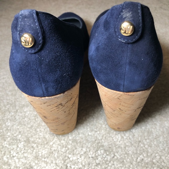 Stuart Weitzman York blue suede 9.5 - Picture 2 of 5